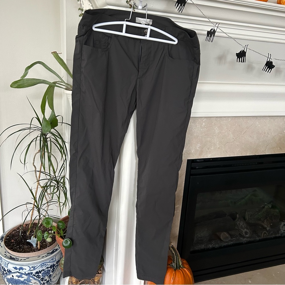 Anatomie Black Cropped Straight Leg Travel Pants